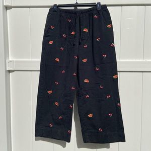 Vintage Cherry & Watermelon Cropped Pants